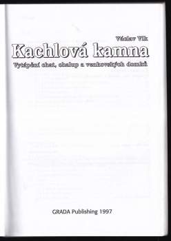 Václav Vlk: Kachlová kamna