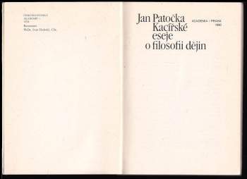 Jan Patočka: Kacířské eseje o filosofii dějin