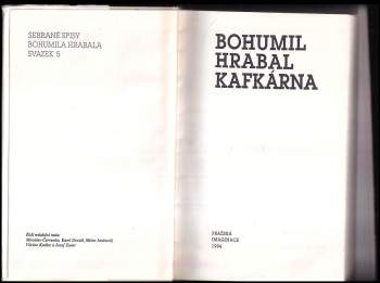Bohumil Hrabal: Kafkárna