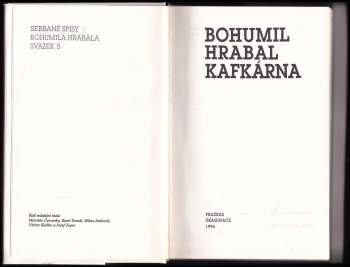 Bohumil Hrabal: Kafkárna