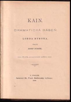 George Gordon Byron Byron: Kain
