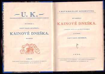 Edvard Maška: Kainové dneška