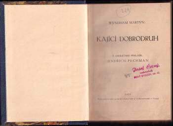 Wyndham Martyn: Kající dobrodruh