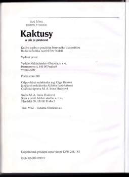 Rudolf Subík: Kaktusy a jak je pěstovat