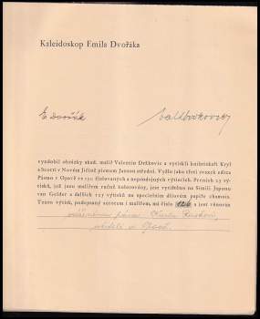 Emil Dvořák: Kaleidoskop