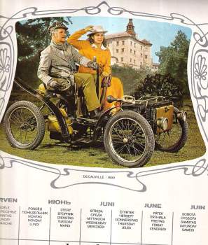 Erich Einhorn: Kalendář 1971 s historickými automobily Laurin a Klement