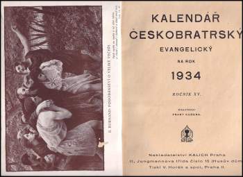 František Kučera: Kalendář českobratrský evangelický na rok 1934
