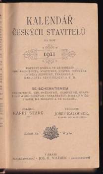 Kalendář českých stavitelů na rok 1911