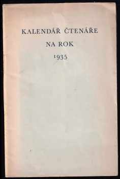 Kalendář čtenáře na rok 1935