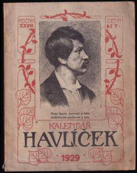 Kalendář Havlíček s přílohou zábavně poučnou na rok 1929