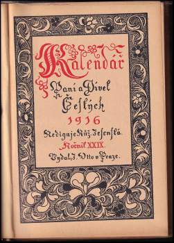 Kalendář paní a dívek českých 1916
