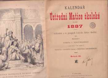 Kalendář Ústřední Matice školské na rok 1887