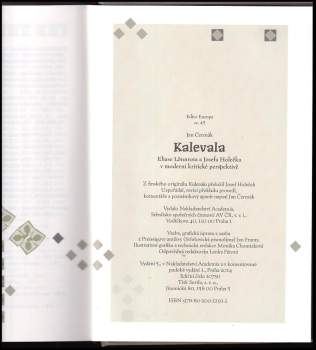 Kalevala Eliase Lönnrota a Josefa Holečka v moderní kritické perspektivě