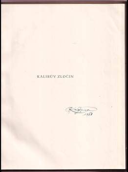 Karel Václav Rais: Kalibův zločin