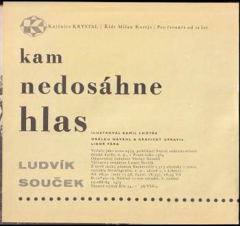 Ludvík Souček: Kam nedosáhne hlas