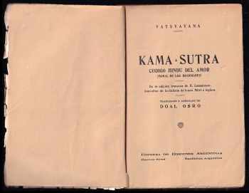 Vatsyayana: Kama Sutra codigo hindú del amor