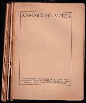 Kamarád Čtvrtek : román - G. K Chesterton (1913, Moderní bibliotéka) - ID: 639899