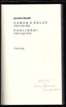 Jaroslav Dostál: Kámen a oblak
