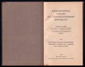 Jan Kamenický: Kamenického toulky po Československé republice 1-3 KOMPLET