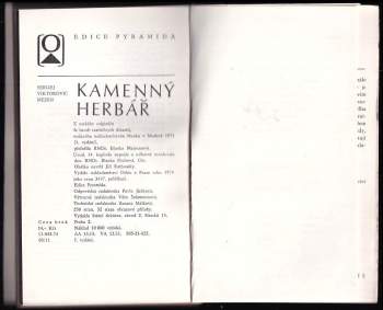 Sergej Viktorovič Mejen: Kamenný herbář