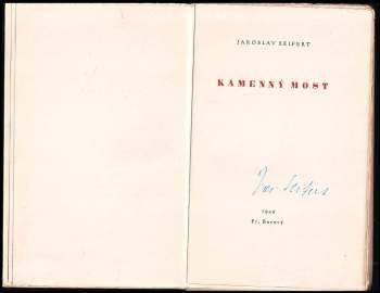 Jaroslav Seifert: Kamenný most