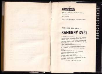 Tadeusz Borowski: Kamenný svět