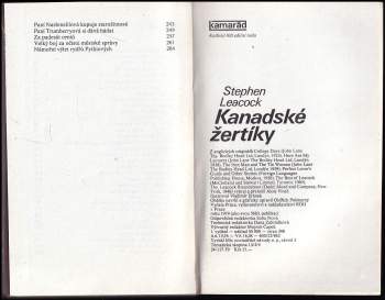 Stephen Leacock: Kanadské žertíky