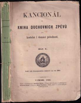 Vincenc Bradáč: [Kancionál čili kniha duchovních zpěvů pro kostelní i domácí pobožnost]