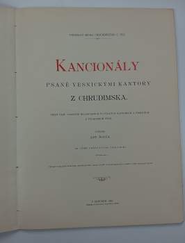 Kancionály psané vesnickými kantory z Chrudimska