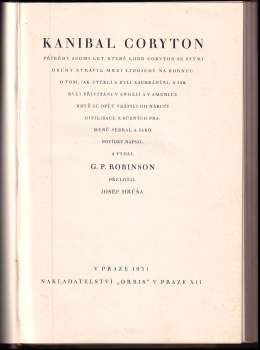 G. P. S Robinson: Kanibal Coryton