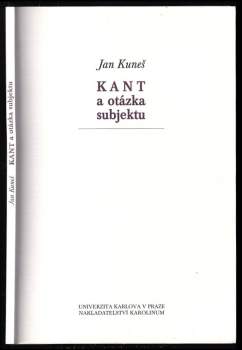 Kant a otázka subjektu