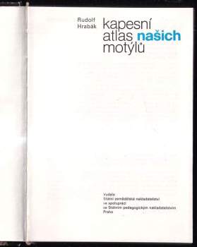 Rudolf Hrabák: Kapesní atlas našich motýlů