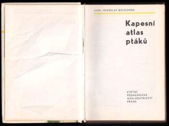 Miroslav Bouchner: Kapesní atlas ptáků
