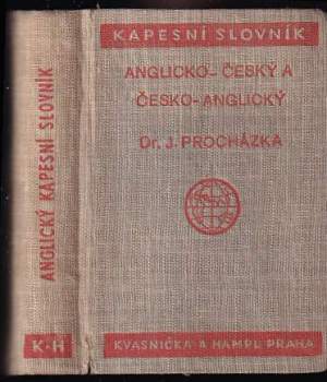 Jindřich Procházka: Kapesní slovník anglicko-český a česko-anglický s připojenou výslovností