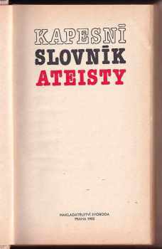 Kapesní slovník ateisty