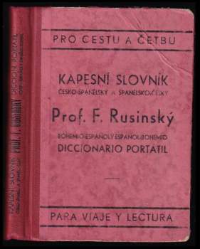 František Rusinský: Kapesní slovník česko-španělský a španělsko-český