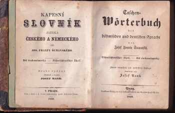 Josef Franta Šumavský: Kapesní slovník jazyka českého a německého