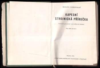 Bohumil Dobrovolný: Kapesní strojnická příručka