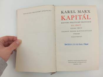 Karl Marx: Kapitál - kritika politické ekonomie