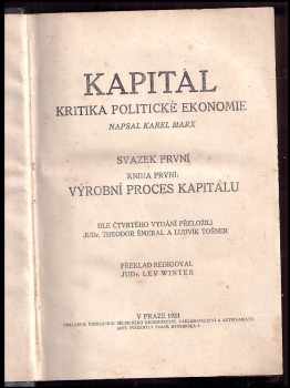 Karl Marx: Kapitál