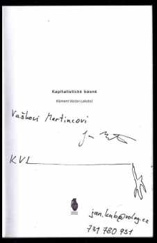 Václav Klement Lakatoš: Kapitalistické básně