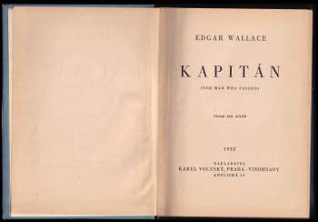 Edgar Wallace: Kapitán