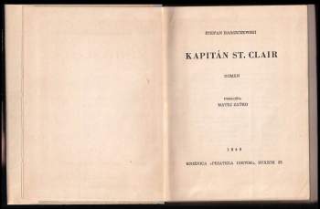 Stefan Barszczewski: Kapitán St. Clair