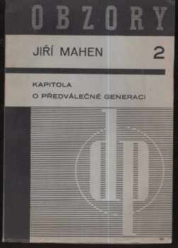 Kapitoly o předválečné generaci