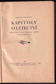 Václav Rypl: Kapitoly o letectví