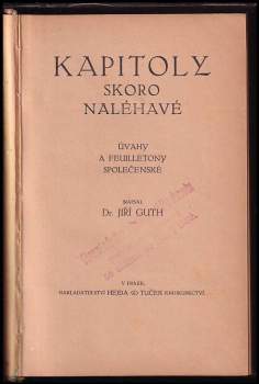 Jiří Stanislav Guth-Jarkovský: Kapitoly skoro naléhavé