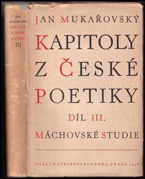 Kapitoly z české poetiky