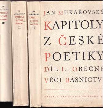 Kapitoly z české poetiky