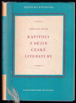 Jaroslav Vlček: Kapitoly z dějin české literatury