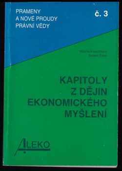 Alžběta Kvasničková: Kapitoly z dějin ekonomického myšlení